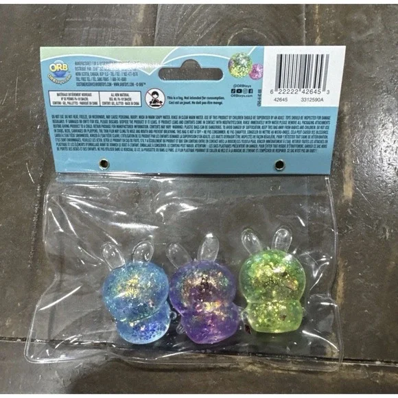 ORB Sugar Swaps Triplets Series 2 Curiosities Squishy Bunny Toys 3 Pack Glitter - Picture 2 of 2